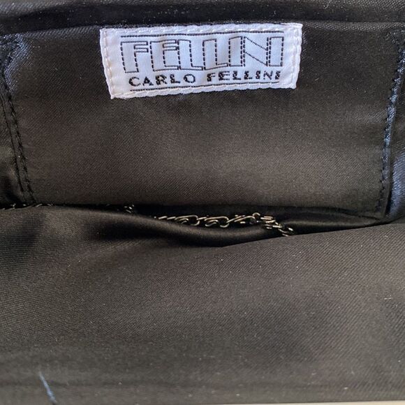 CARLO FELLINI Black Beaded Evening Purse - Picture 2 of 6